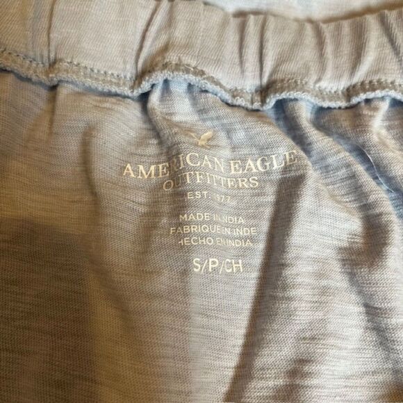 American Eagle Off the Shoulder Women's Light Blue Top with White Embroidery S - Picture 4 of 10